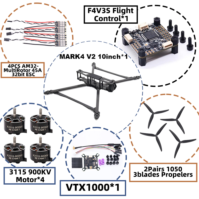 MARK4 V2 10 pouces F4V3S/F4V3S - Drone Battery Plate avis et prix